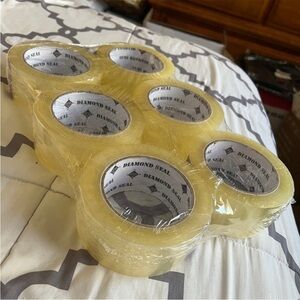 Clear shipping Tape 6 Rolls -Sealing Tape Zin x 100 yards - TAX DEDUCTIBLE